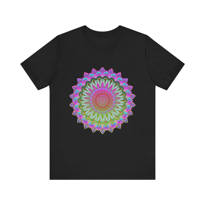 Vibrant Mandala T-Shirt featuring a colorful and intricate design perfect for adding a pop of color to your wardrobe