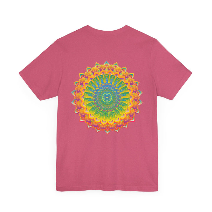 Trendy and spiritual t-shirt with a vibrant and intricate mandala design