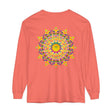 Colorful psychedelic mandala design long sleeve t-shirt for men and women