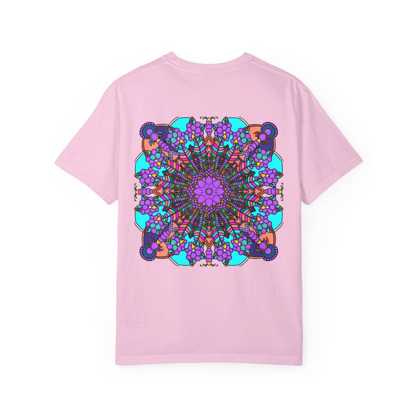 Unisex Mandala T-Shirt featuring Hand-Drawn Mandala Art on 100% Ring-Spun Cotton, Garment-Dyed for Extra Comfort