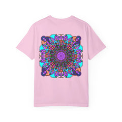 Unisex Mandala T-Shirt featuring Hand-Drawn Mandala Art on 100% Ring-Spun Cotton, Garment-Dyed for Extra Comfort