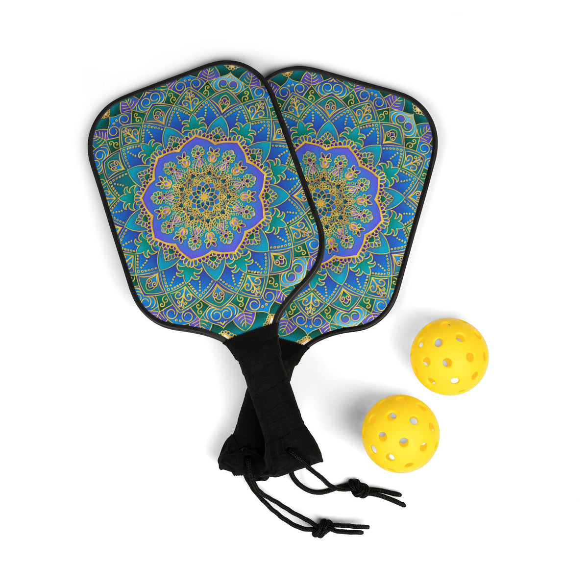 Mandala Pickleball Kit – Colorful Paddles and Balls for Fun Outdoor Games