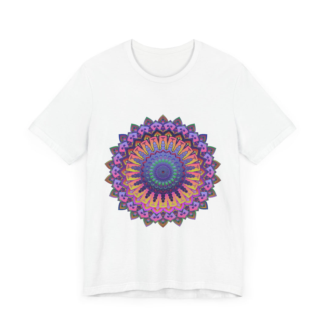 Colorful Mandala Meditation Tee featuring an intricate and mesmerizing design