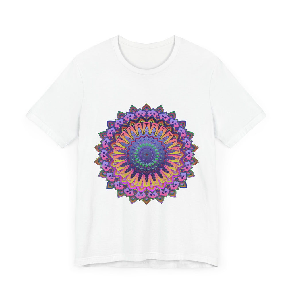 Colorful Mandala Meditation Tee featuring an intricate and mesmerizing design