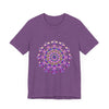 Intricate black floral mandala design tee, perfect for adding a touch of elegance to your wardrobe