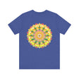 Vibrant Mandala Tee featuring a intricate design in colorful hues, symbolizing spiritual peace and harmony for a serene and tranquil lifestyle