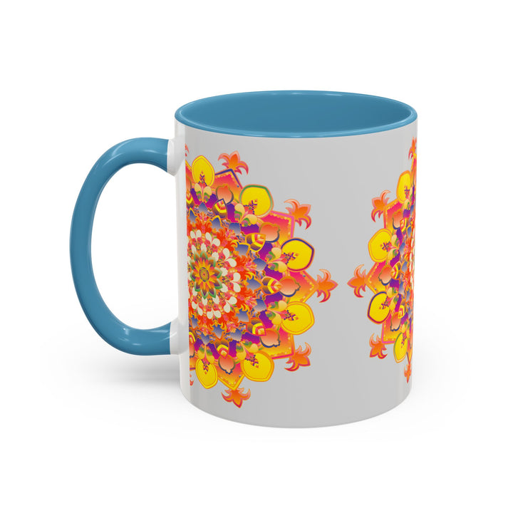 Vibrant Mandala Mug featuring colorful and intricate art, perfect for brightening up your morning routine