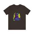 Black Cat Mystery - Abstract T-Shirt featuring a bold black cat design on a vibrant, abstract background, perfect for adding a touch of intrigue to your wardrobe