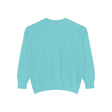 Teal and blue mandala sweatshirt with intricate and detailed design pattern