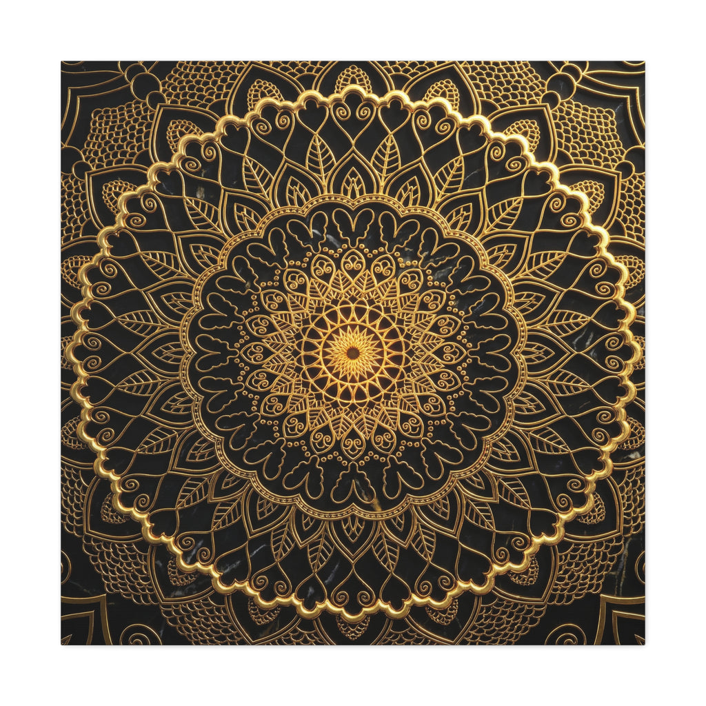 Himmlische Geometrie auf Marmor – gespannte Leinwand mit mattem Finish