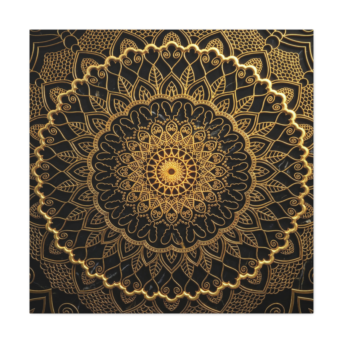 Himmlische Geometrie auf Marmor – gespannte Leinwand mit mattem Finish