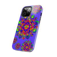 Colorful hand drawn mandala rainbow design phone case for stylish protection