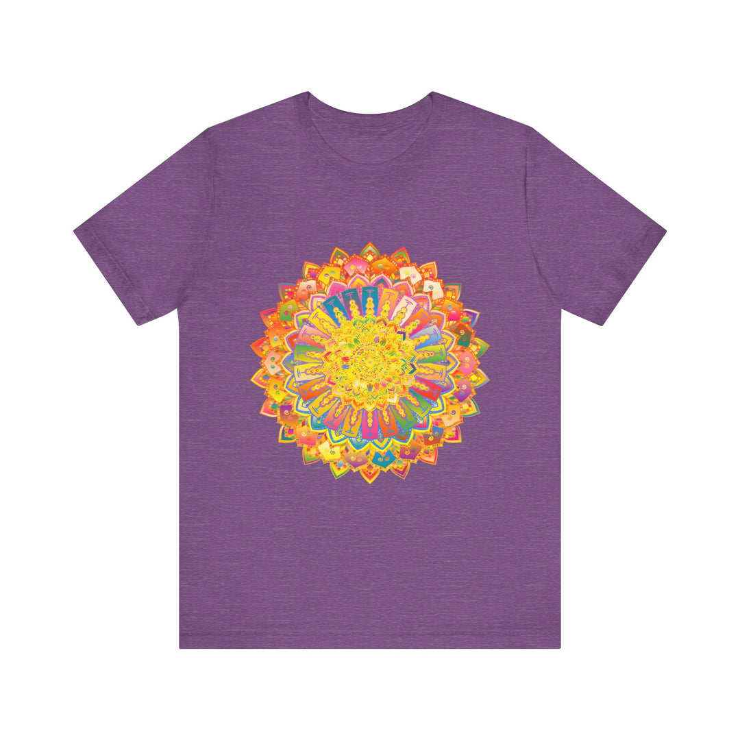 Intricate Mandala Tee featuring vibrant and peaceful colors, perfect for a calming and stylish look