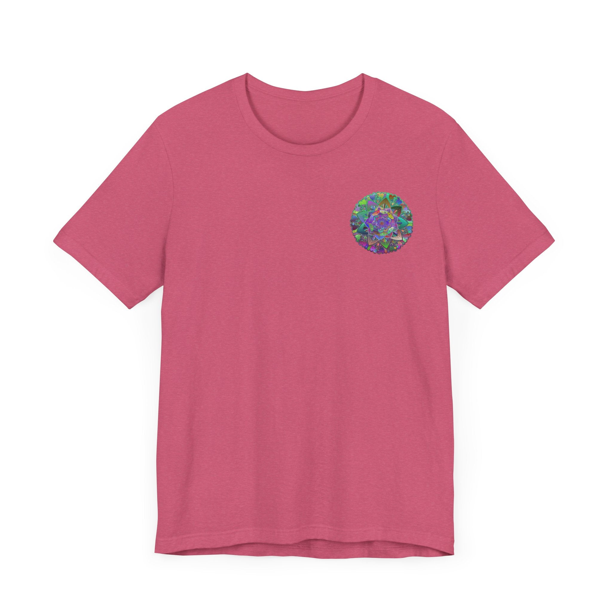 Vibrant Mandala T-Shirt with colorful spiritual design promoting peace and harmony