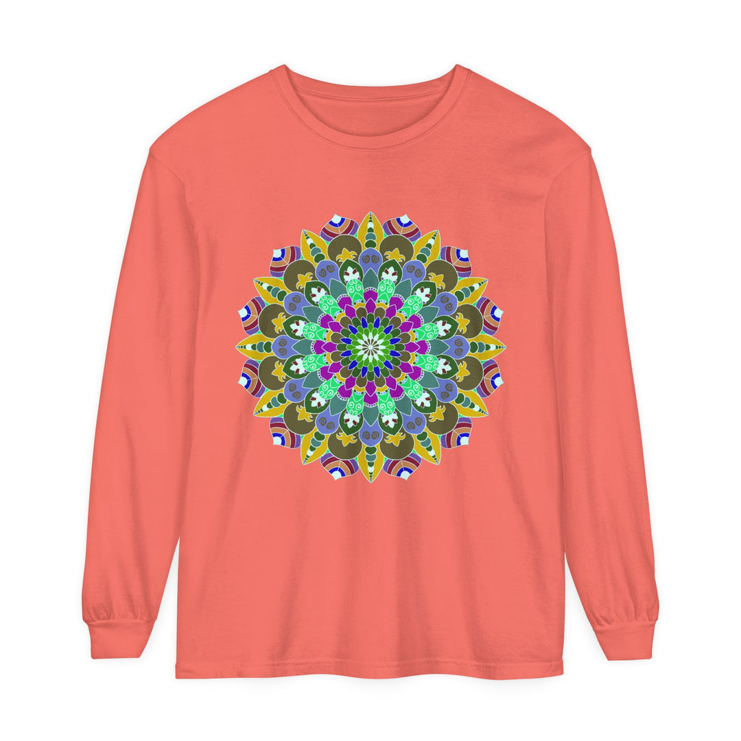 Colorful Mandala Long Sleeve T-Shirt - Spiritual Art 15