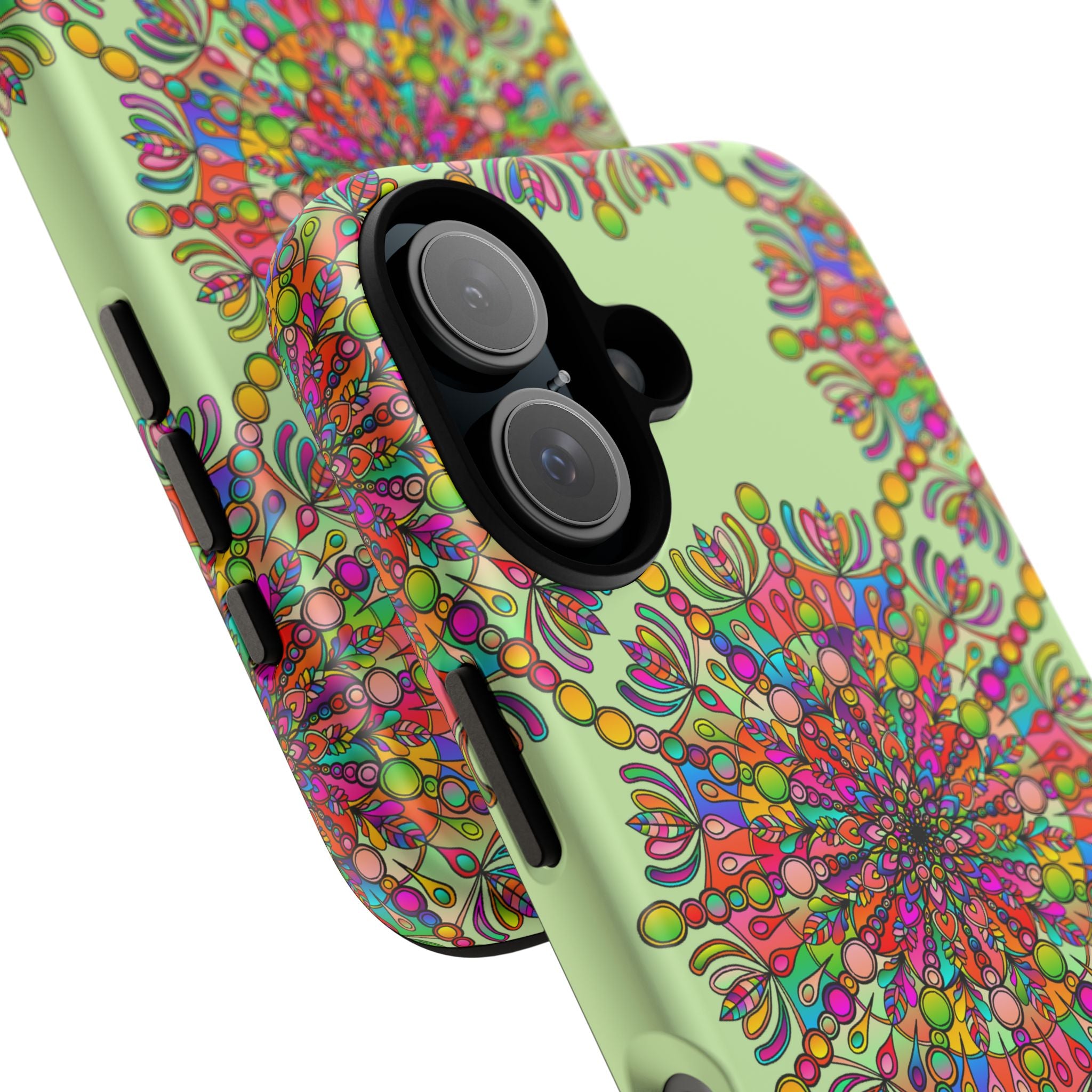 Custodia Vibrant Mandala per iPhone e Google Pixel | Custodie resistenti