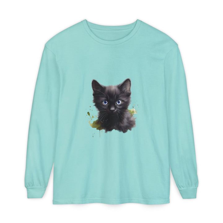 Mystische schwarze Katze – Langarm-T-Shirt