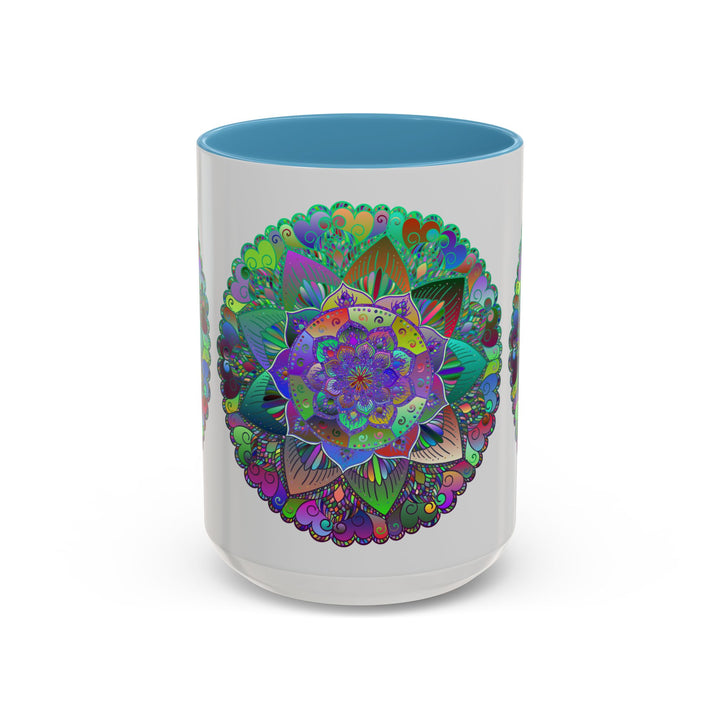 Beautiful and detailed mandala art on ceramic coffee mug