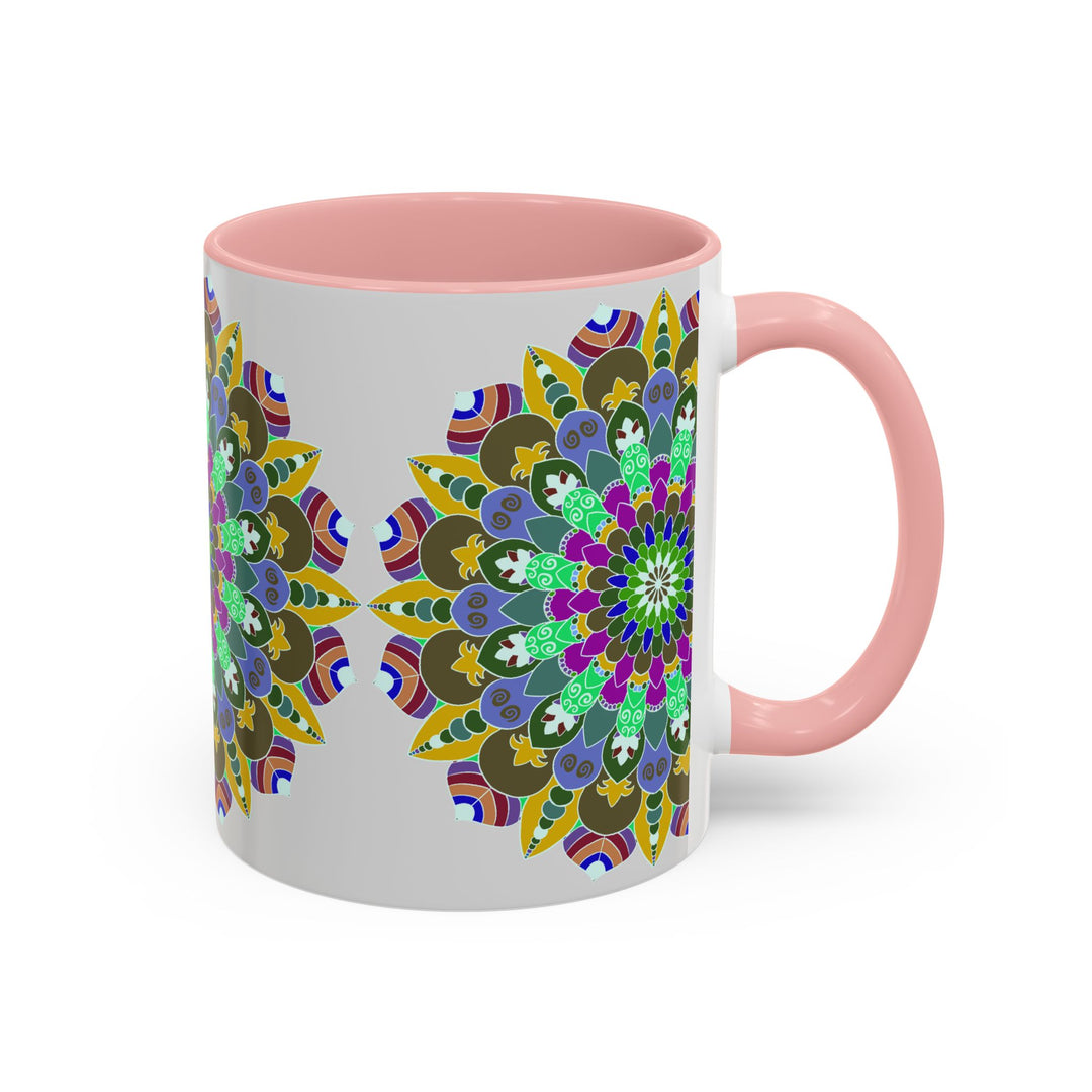 Mandala Art Mug - Colorful and Serene Ceramic Coffee Cup with Intricate and Vibrant Design for a Calming and Enjoyable Drinking Experience