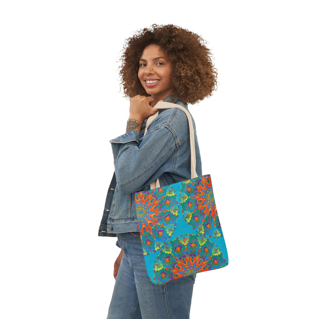 Canvas Tote Bag in Bright Tropical Colors for Summer Fun