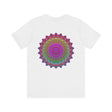 Vibrant Mandala Tee featuring intricate design, representing spiritual peace and harmony, perfect for embracing positive energy and self-expression