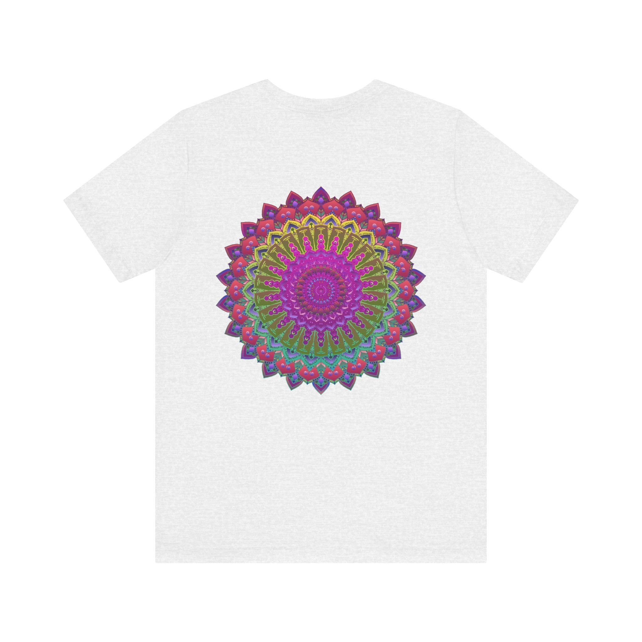 Vibrant Mandala Tee featuring intricate design, representing spiritual peace and harmony, perfect for embracing positive energy and self-expression