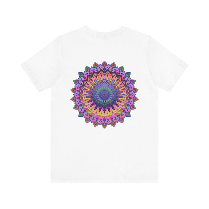 Vibrant Mandala T-Shirt featuring intricate design symbolizing spiritual peace and harmony, perfect for expressing your inner tranquility and enlightenment