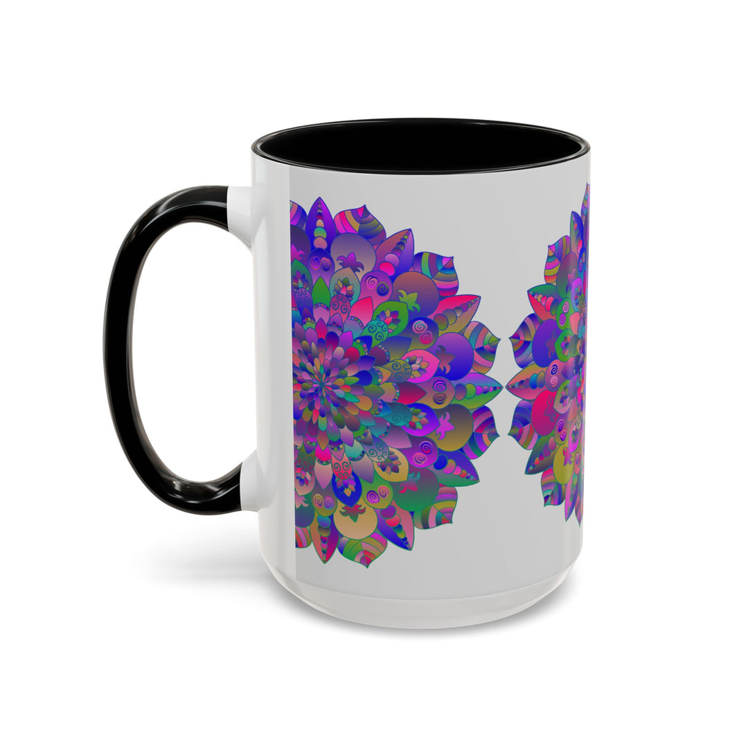 Artistic and inspiring mandala illustration on a large ceramic mug