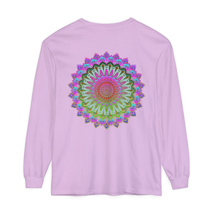 Colorful mandala design long sleeve t-shirt for men and women