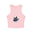 Unique Cozy Cat Racerback Tank with Original Artwork