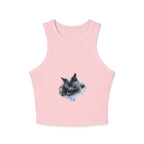Unique Cozy Cat Racerback Tank with Original Artwork