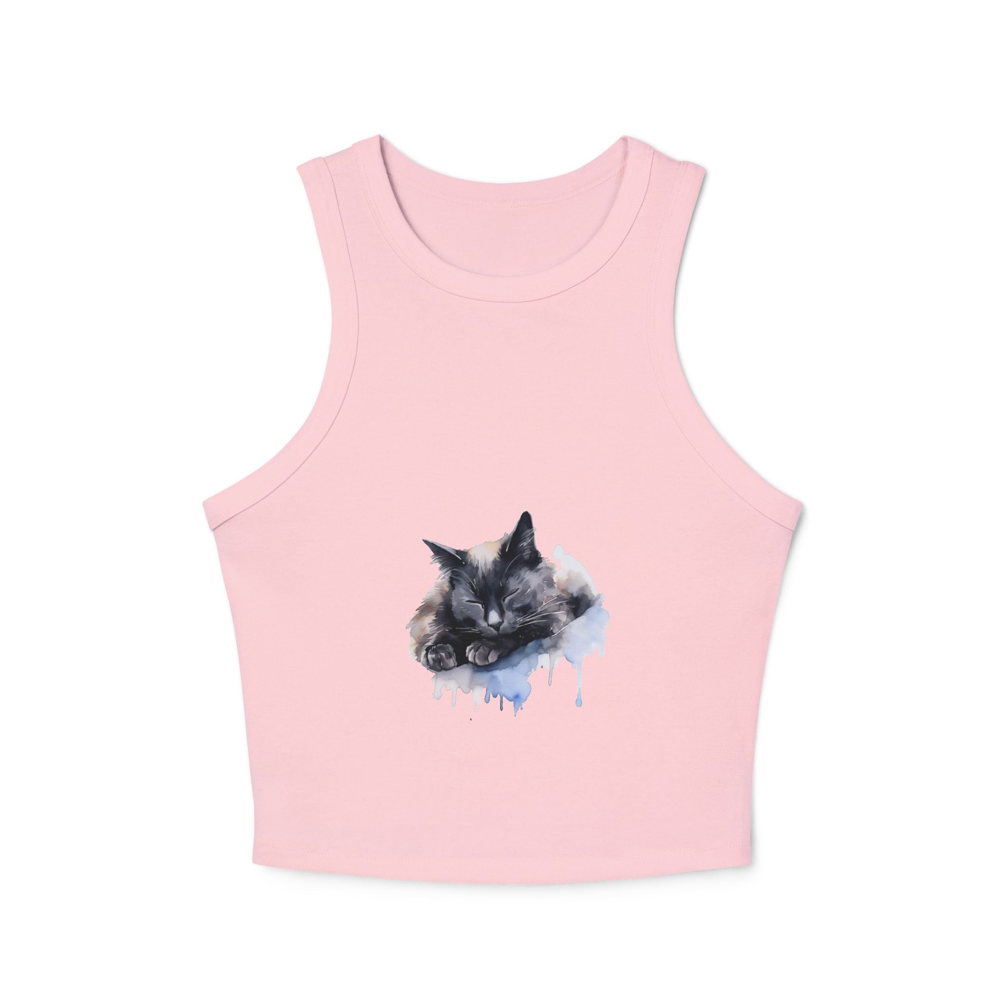 Unique Cozy Cat Racerback Tank with Original Artwork