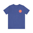 Beautiful pink and yellow mandala t-shirt featuring intricate design promoting peace and harmony, perfect for adding a touch of serenity to your wardrobe