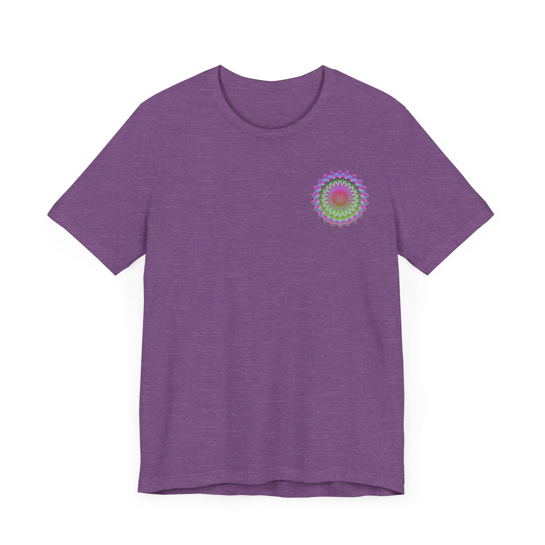 Vibrant Mandala Tee featuring intricate spiritual design for peace and harmony