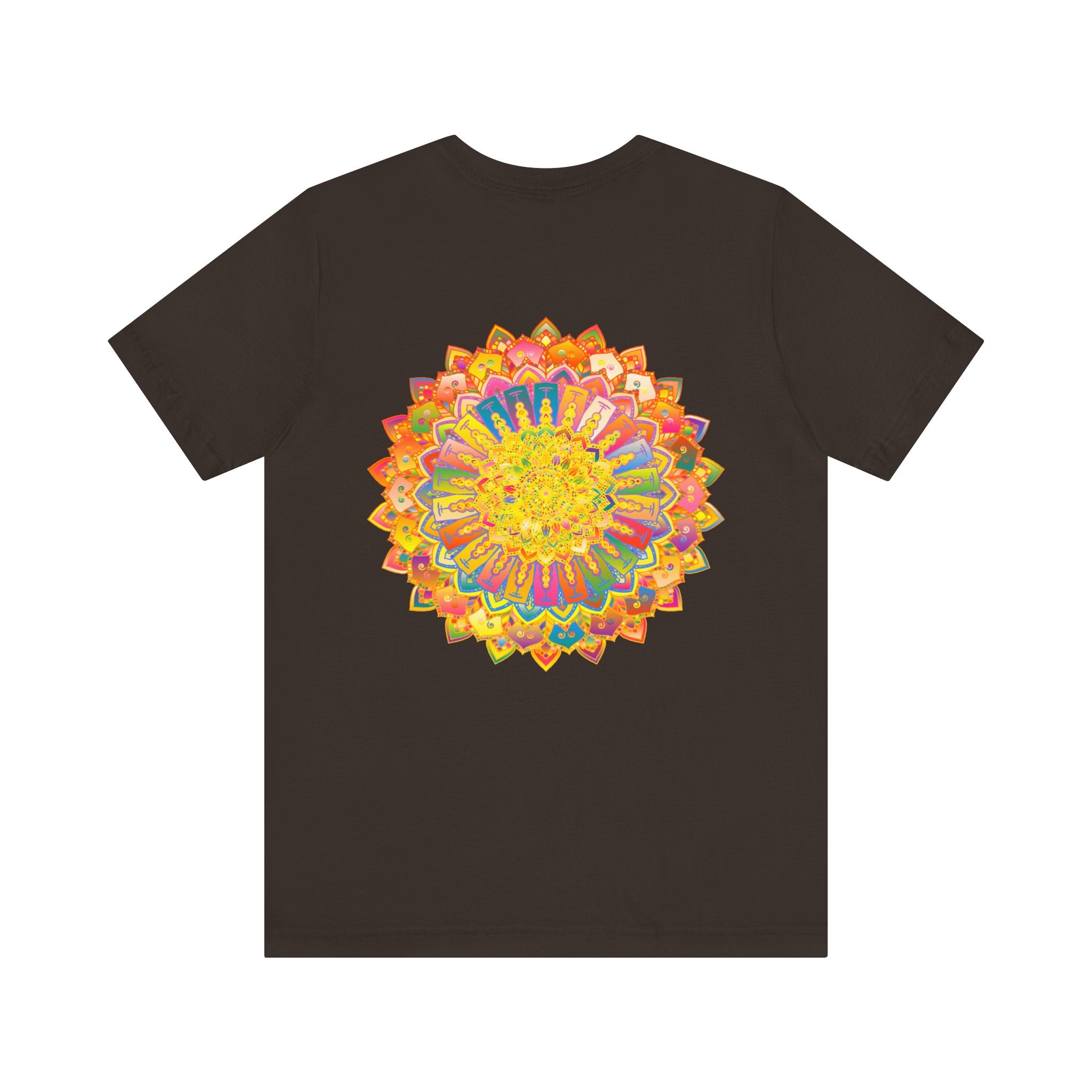 Beautiful Vibrant Mandala Tee with intricate patterns, symbolizing spiritual peace and harmony, perfect for meditation and yoga practice