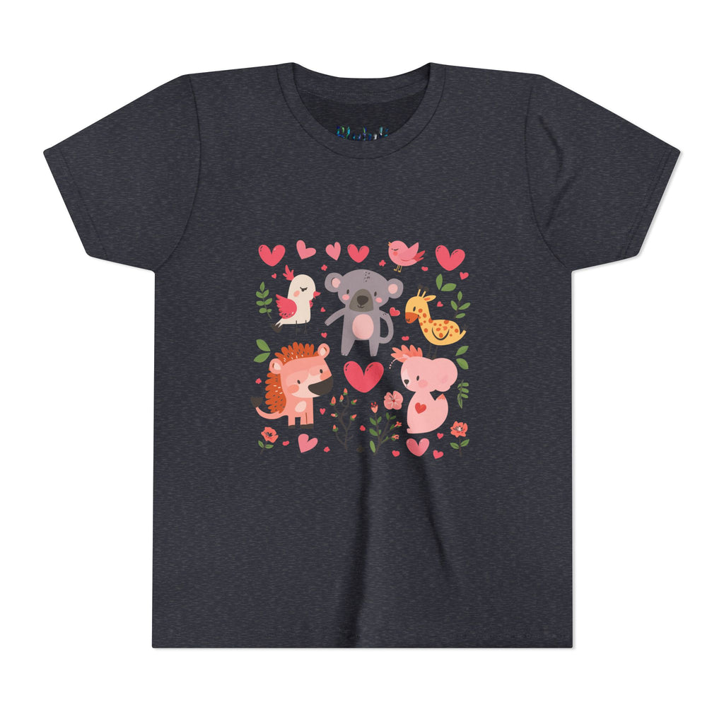 Entzückendes Animal Love Jugend T-Shirt, Süßes Kindershirt, Tier Grafik T-Shirt, Kindergeschenk, Geburtstags- oder Urlaubsoutfit 
