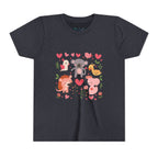 Entzückendes Animal Love Jugend T-Shirt, Süßes Kindershirt, Tier Grafik T-Shirt, Kindergeschenk, Geburtstags- oder Urlaubsoutfit 