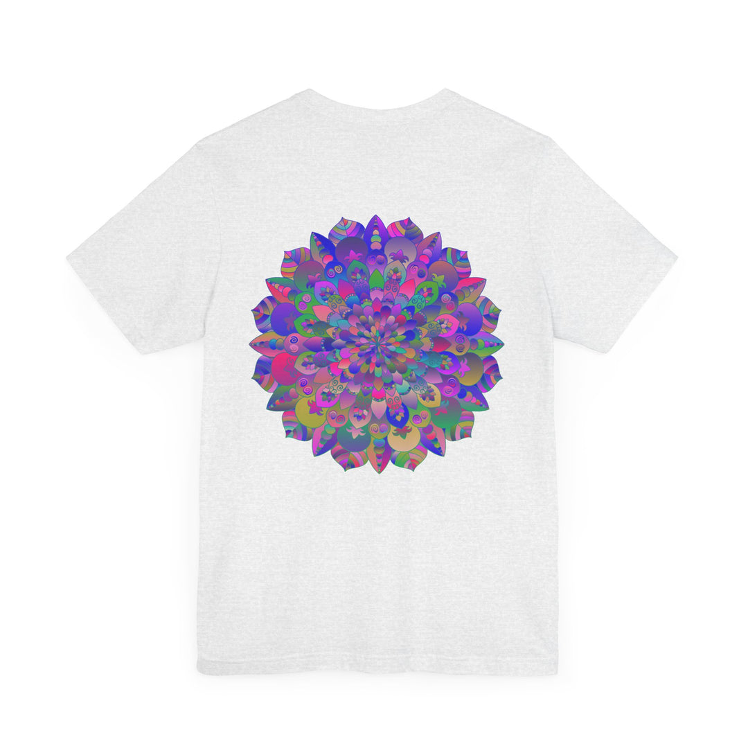 Vibrant Mandala Tee featuring intricate spiritual design, promoting peace and harmony