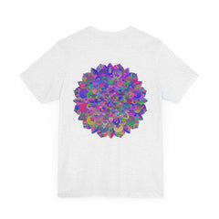 Vibrant Mandala Tee featuring intricate spiritual design, promoting peace and harmony