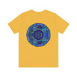 Blue Mandala T-Shirt featuring a mesmerizing spiritual design for peace and harmony