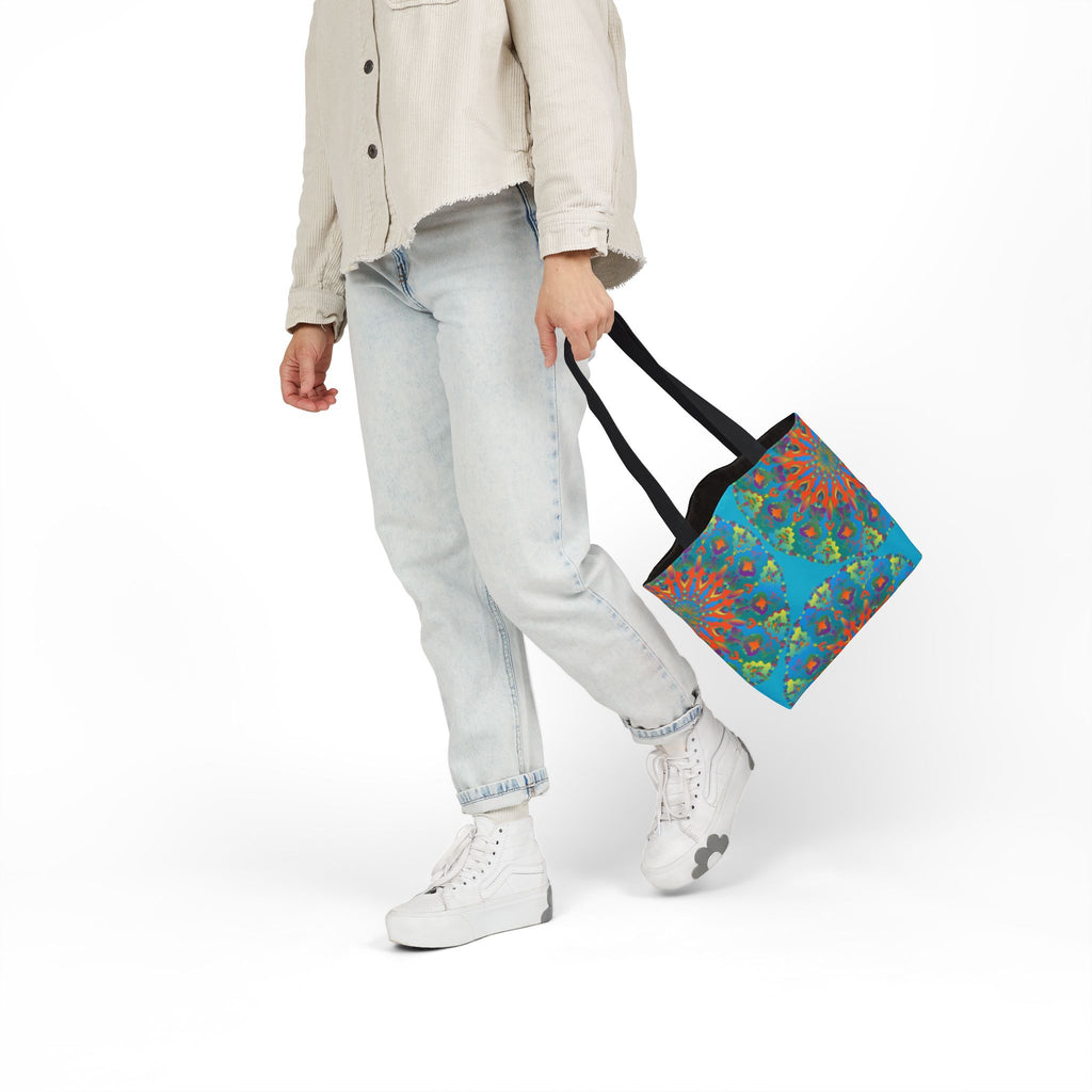 Canvas Tote Bag in Bright Tropical Colors for Summer Fun