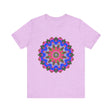 Colorful mandala geometric t-shirt featuring vibrant patterns and intricate designs