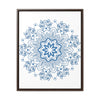 Handmade steel blue Mandala Design Wall Art on gallery canvas wraps