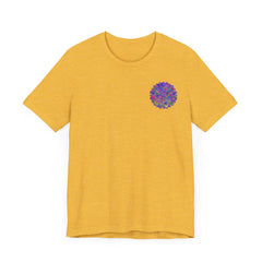 Colorful and intricate mandala design on a soft cotton tee, representing spiritual peace and harmony for a vibrant and uplifting look