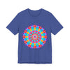 Vibrant and intricate colorful mandala t-shirt featuring psychedelic art design