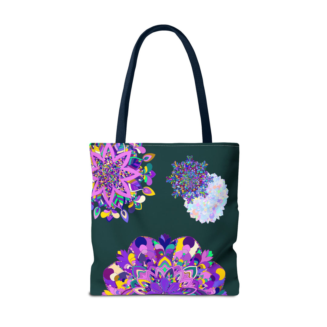 Colorful Mandala Tote Bag with intricate floral and geometric patterns, perfect for carrying all your essentials in style