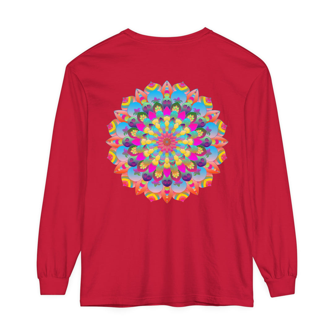 Colorful Mandala Long Sleeve T-Shirt - Psychedelic Art 36