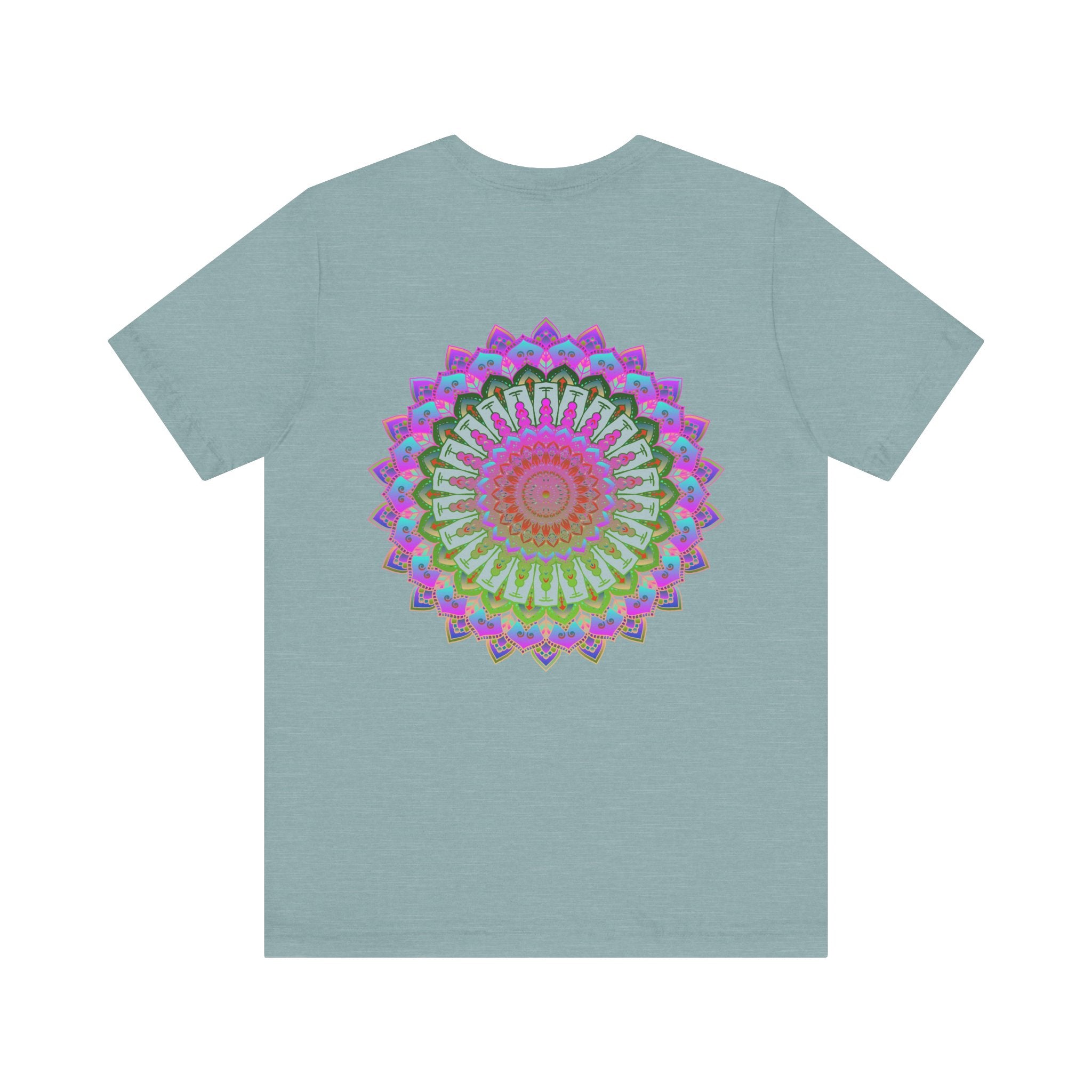 Vibrant Mandala Tee featuring a colorful and intricate design symbolizing spiritual peace and harmony for a mindful and stylish look