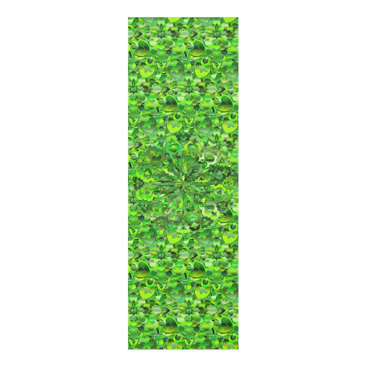 Grüne Farbtöne Mandala Schaumstoff-Yogamatte