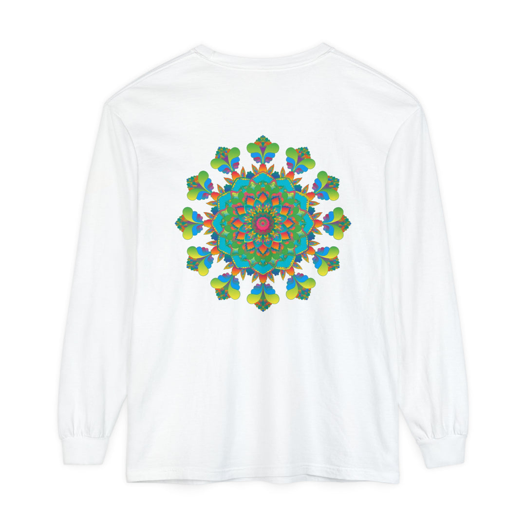 Unique and colorful Psychedelic Mandala Tie Dye Long Sleeve T-Shirt for men and women